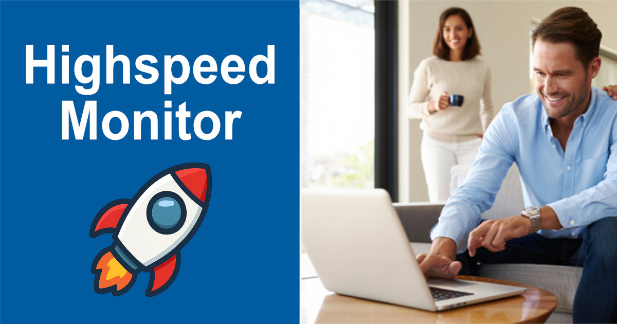 HighspeedMonitor zeigt die Live-Datenrate und Statistiken unter Windows