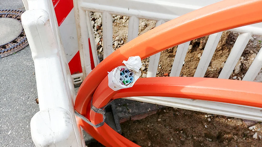 Leerrohrausbau für Glasfaser