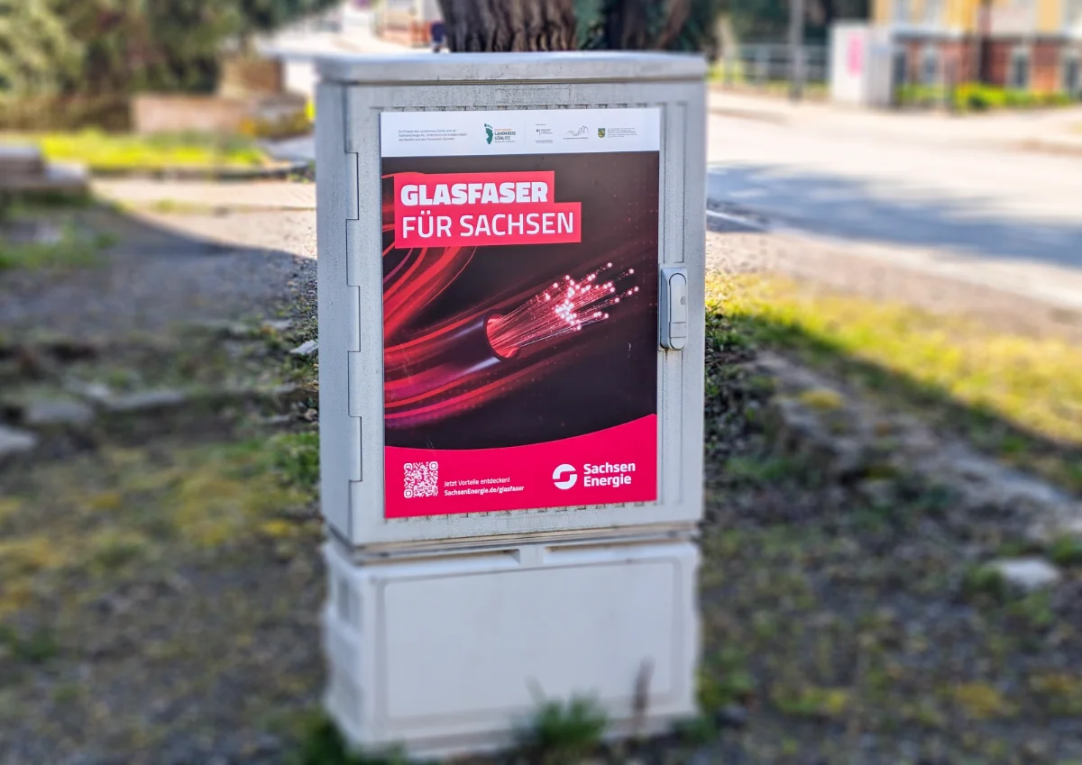 SachsenEnergie Verteilerkasten für Glasfaser