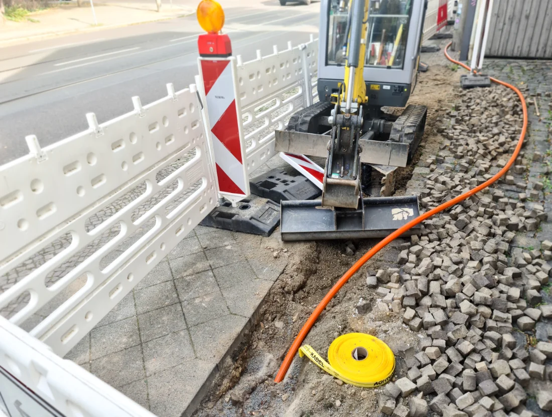 Glasfaser Ausbau - Baustelle