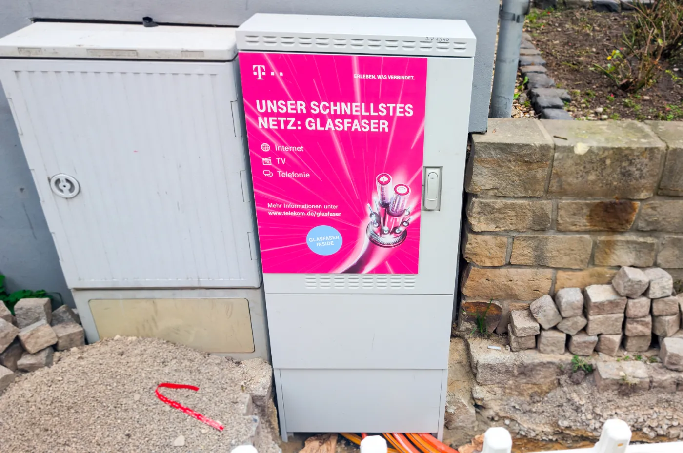 Telekom Glasfaserausbau in der Stadt